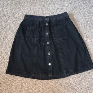 Black Jean Skirt